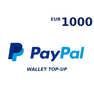 PayPal Wallet 1000 EUR Top Up Key 101